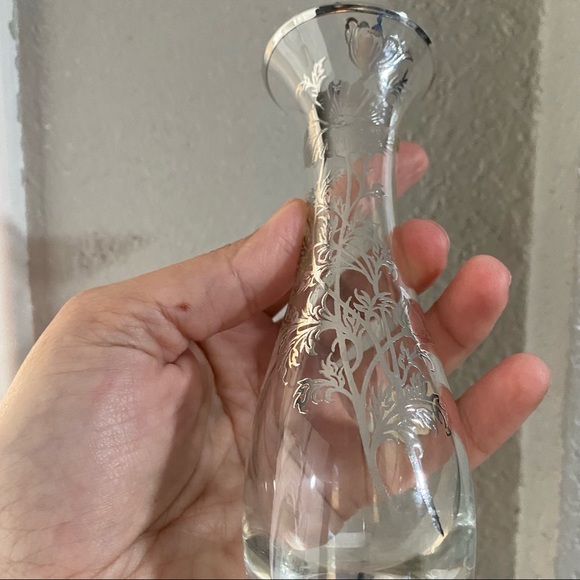 Sterling Silver on Crystal Poppy Floral Bud Vase - Picture 2 of 10
